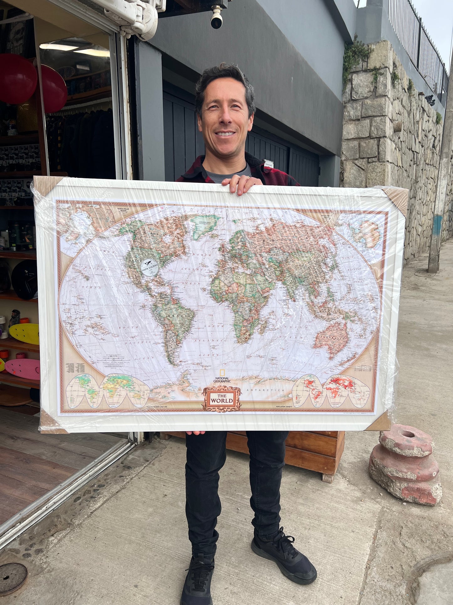 MAPA ACTUAL 101 X 75 CM MARCO BLANCO DISPONIBLE