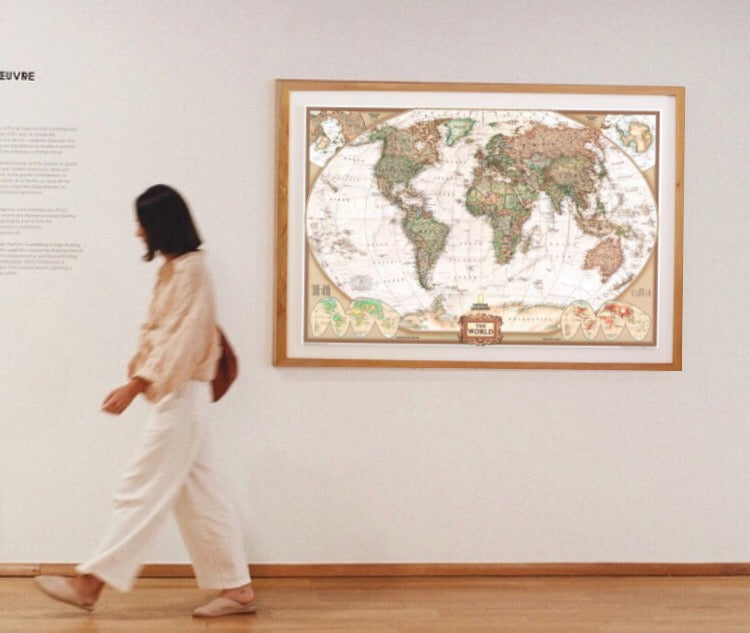 MAPA ACTUAL 115 X 79 CM MARCO MADERA DISPONIBLE
