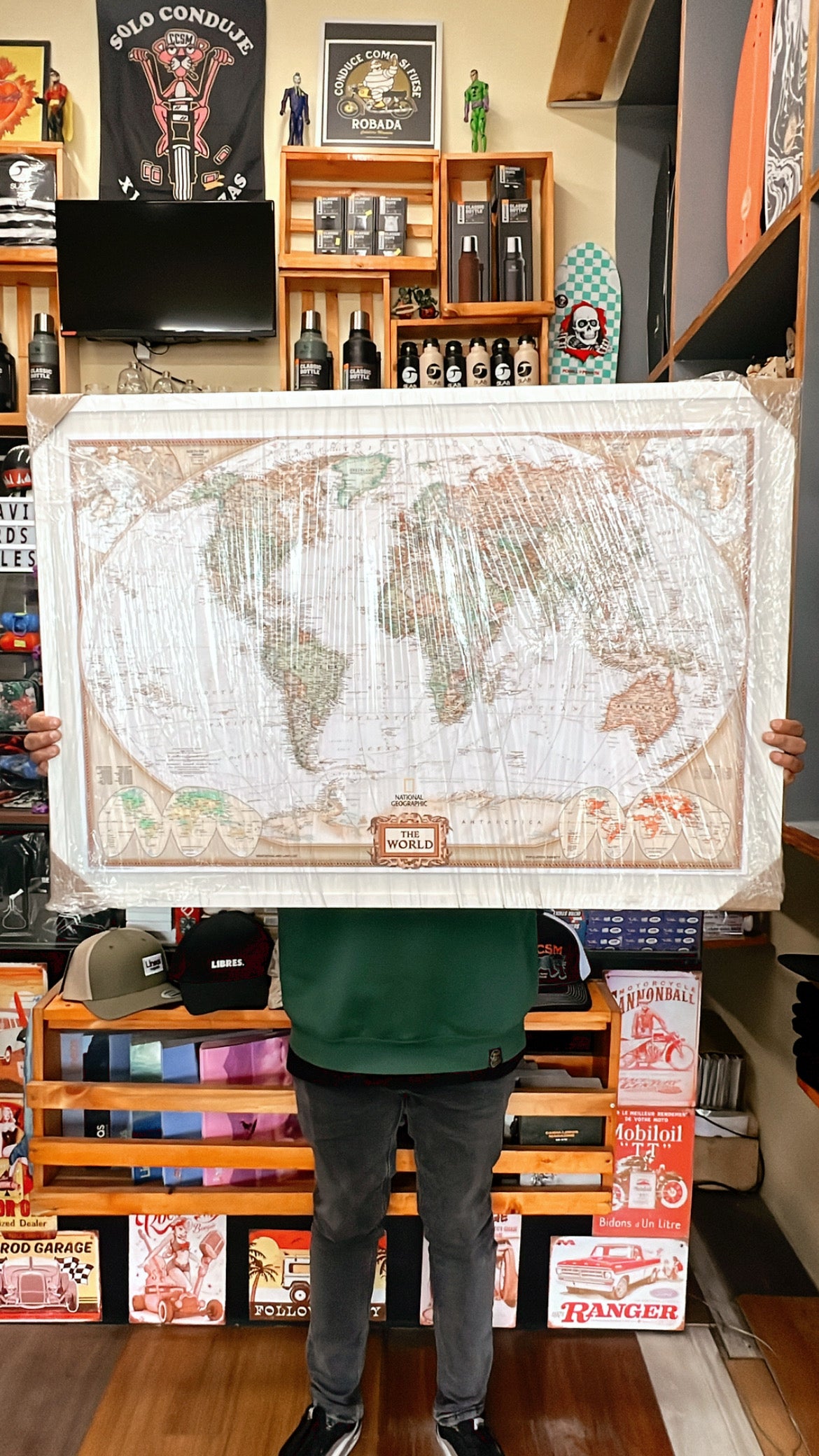 MAPA ACTUAL 101 X 75 CM MARCO BLANCO DISPONIBLE