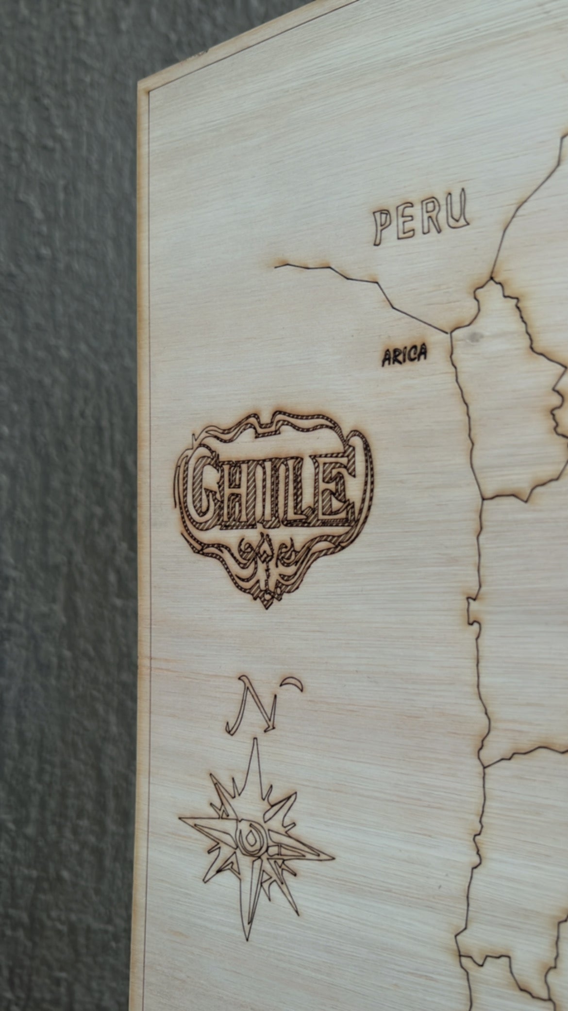 MAPA CHILE MADERA PRE ORDER