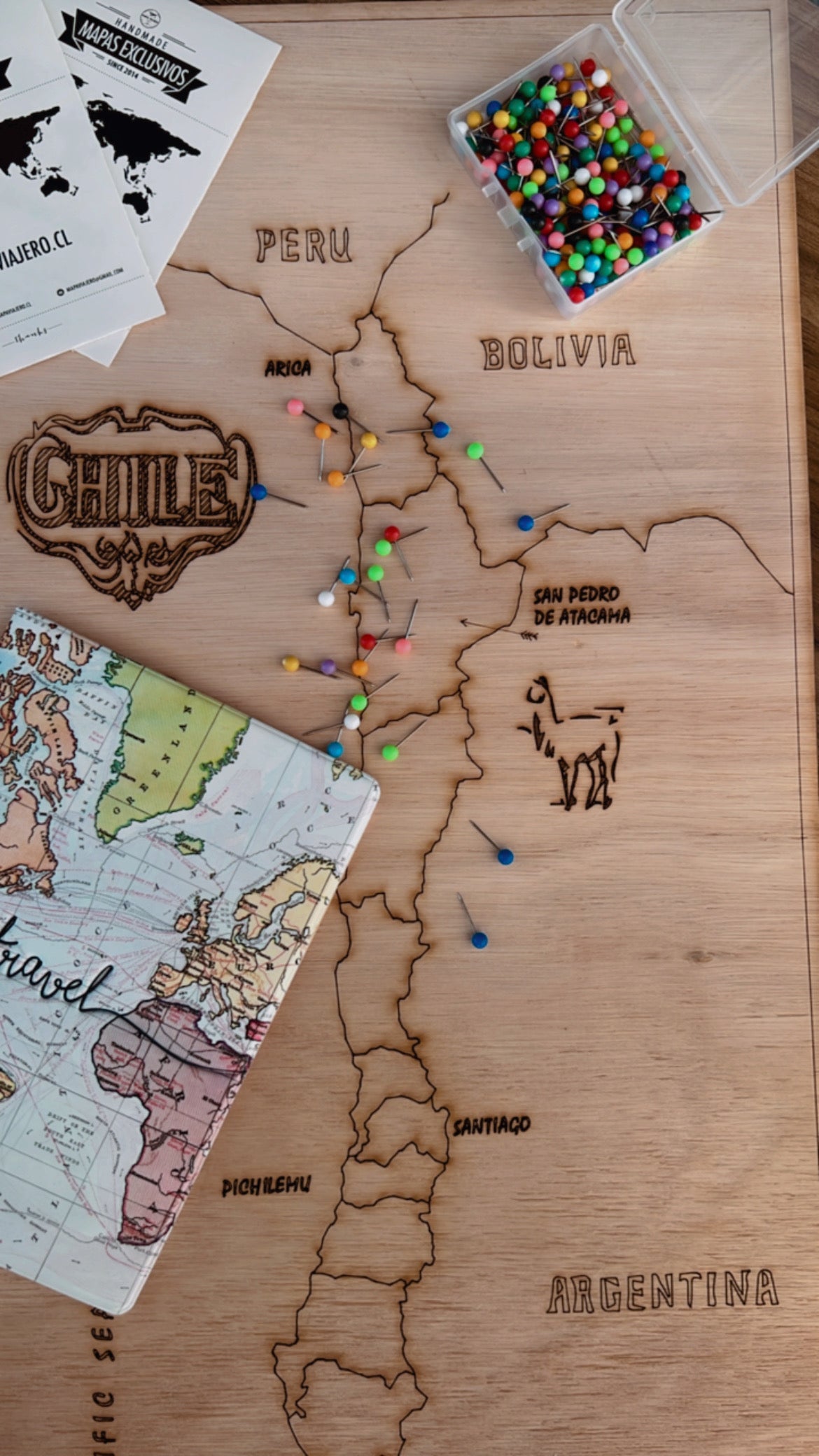 MAPA CHILE MADERA PRE ORDER