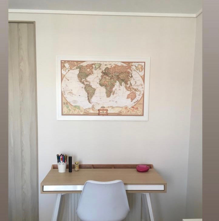 MAPA ACTUAL 101 X 75 CM MARCO BLANCO DISPONIBLE