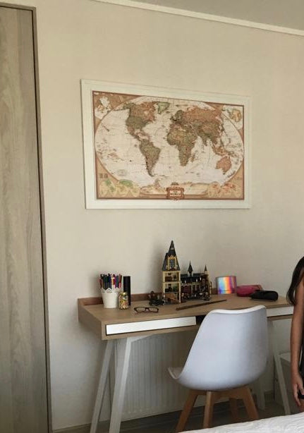 MAPA ACTUAL 101 X 75 CM MARCO BLANCO DISPONIBLE