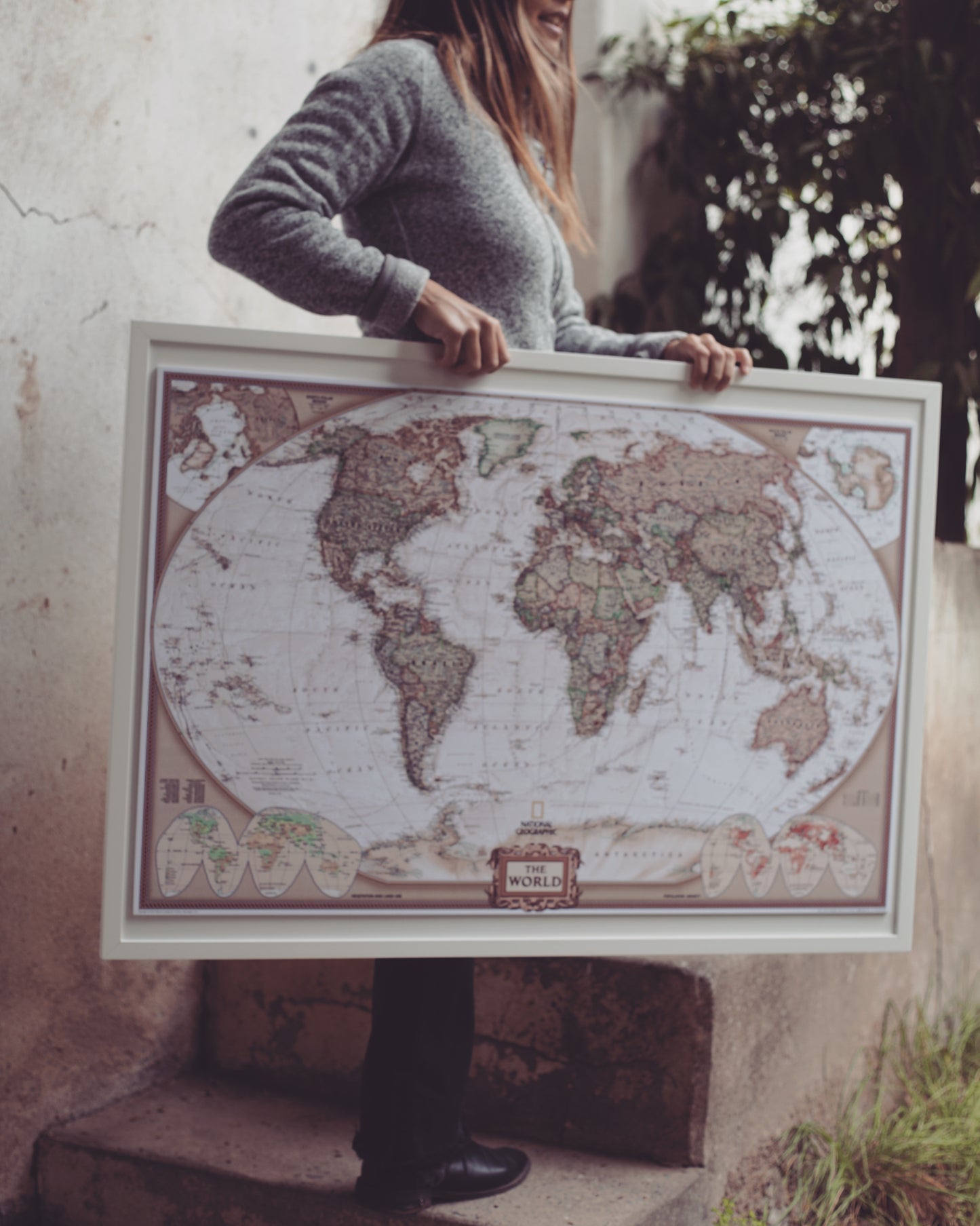 MAPA ACTUAL 101 X 75 CM MARCO BLANCO DISPONIBLE