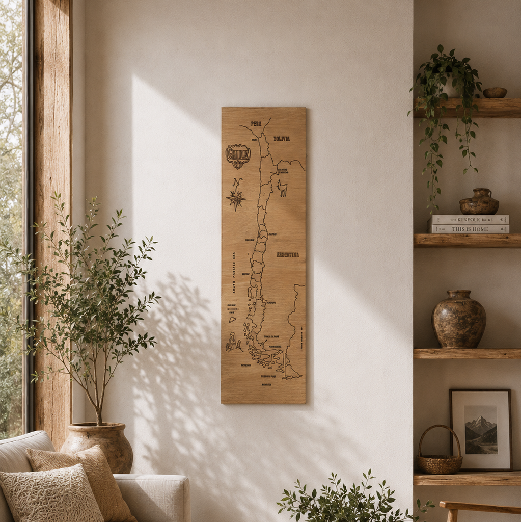MAPA CHILE MADERA PRE ORDER