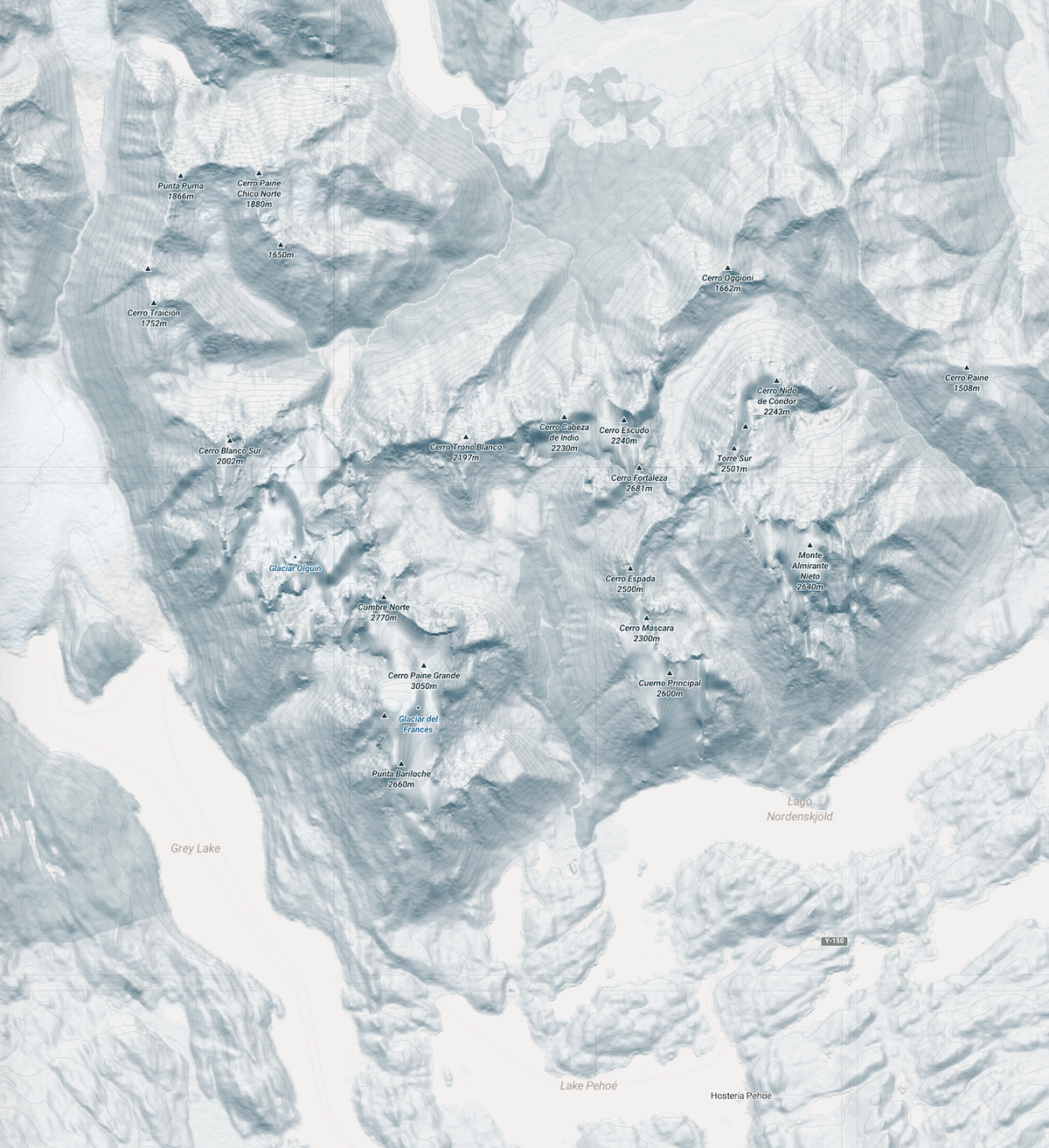 MAPA TORRES DEL PAINE 40 X 60 CM