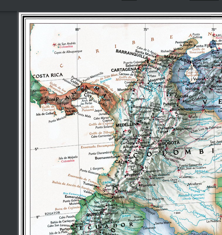 LAMINA MAPA SUDAMERICA