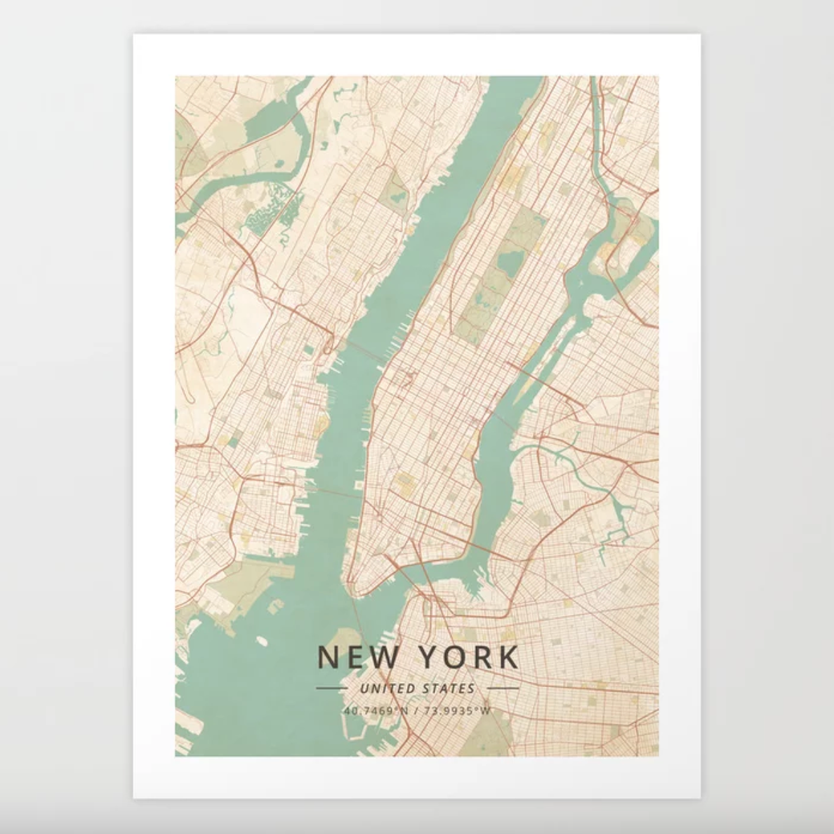 MAPA NEW YORK SERIE DIGITAL