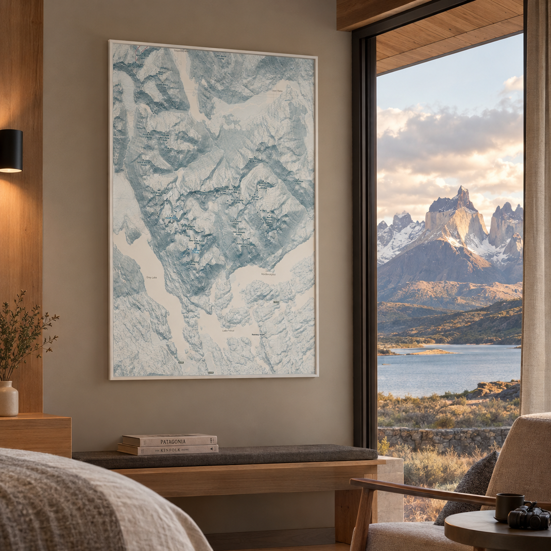 MAPA TORRES DEL PAINE 40 X 60 CM