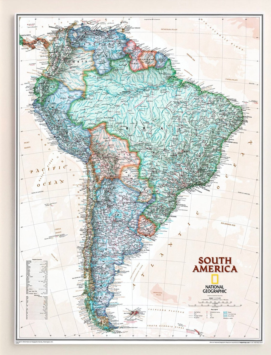 LAMINA MAPA SUDAMERICA