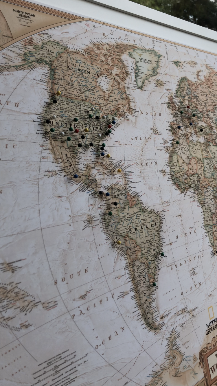 MAPA ACTUAL 101 X 75 CM MARCO BLANCO DISPONIBLE