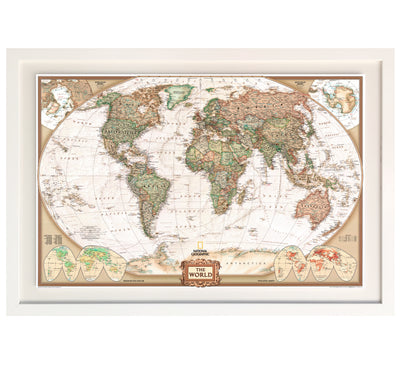 MAPA ACTUAL 101 X 75 CM MARCO BLANCO DISPONIBLE