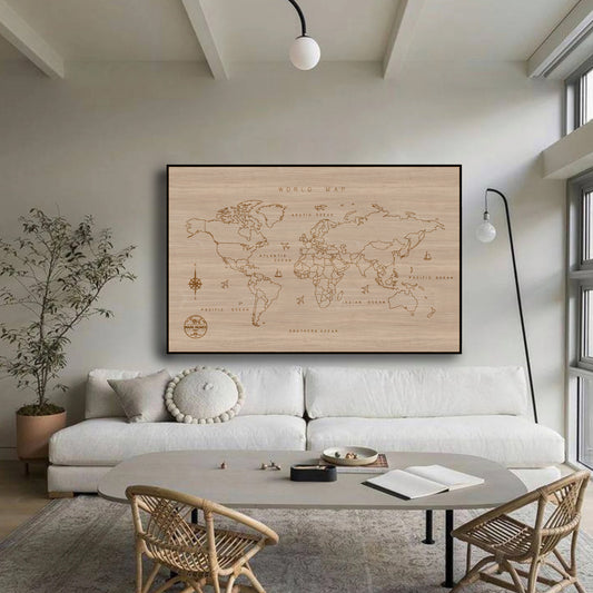 MAPA GRABADO EN MADERA PREVENTA